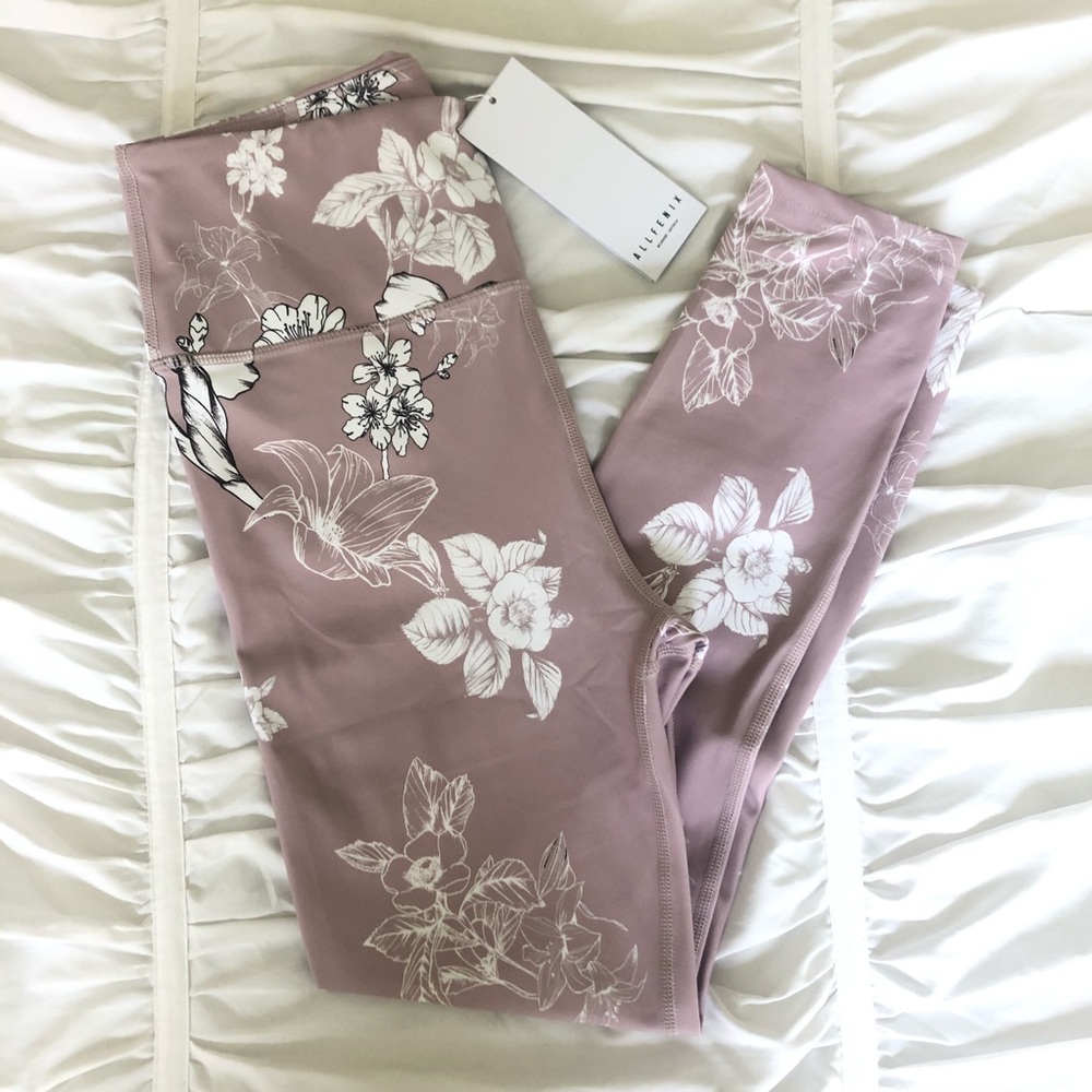 All Fenix Floral Mauve Leggings Size Medium